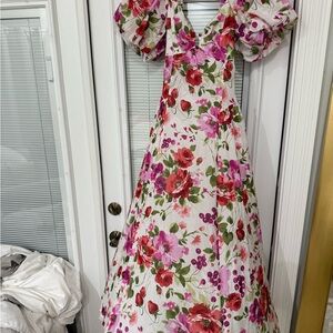 Abercrombie & Fitch Pink and Green Floral Dress NWT